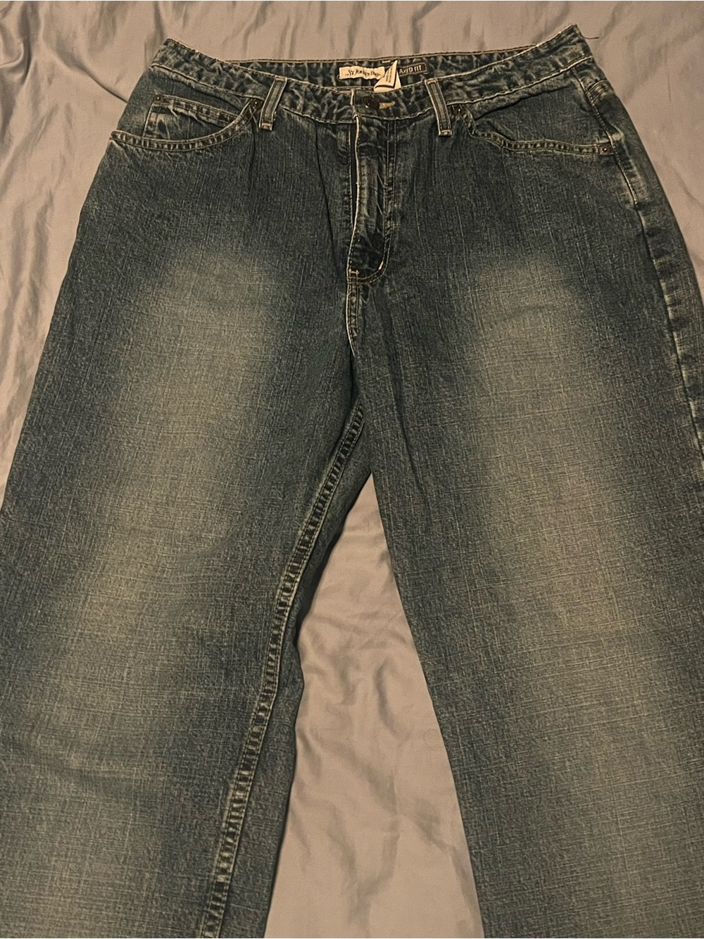 St. John's Bay Women's Boyfriend Jeans - Faded Blue Denim